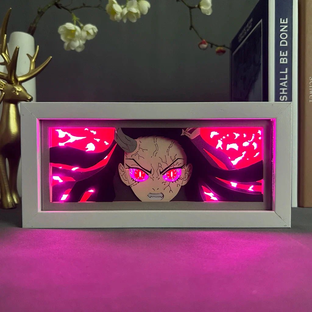 Kimetsu-No-Yaiba-paper-cut-shadow-box-for-Home-Decoration-Ma